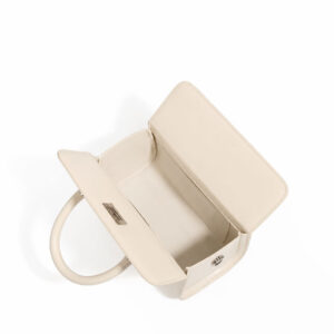 Sac A Main Bandouliere Mini Malle Margot Blanc Vue Interieure