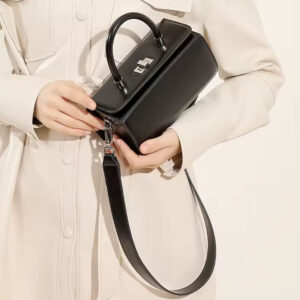 Sac A Main Bandouliere Mini Malle Margot Noir Elegant