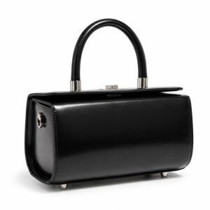 Sac A Main Bandouliere Mini Malle Margot Noir Vue Biais