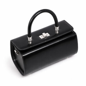 Sac A Main Bandouliere Mini Malle Margot Noir Vue Dessus