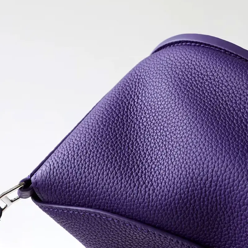 Sac A Main Cuir Demi Lune Modele Pauline Cuir Graine