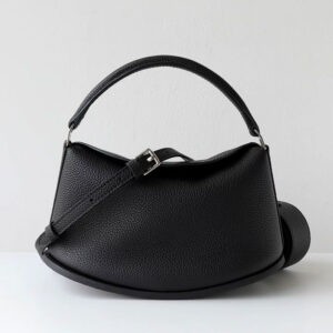 Sac A Main Cuir Demi Lune Modele Pauline Noir