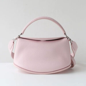 Sac A Main Cuir Demi Lune Modele Pauline Rose