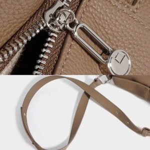 Sac Bandouliere Hobo Cuir Rabat Modele Kiara Detail Zip Et Bandouliere