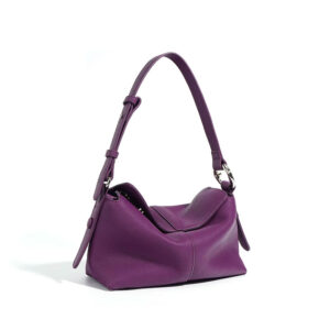 Sac Bandouliere Hobo Cuir Rabat Modele Kiara Violet