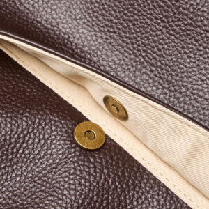 Sac Hobo Grande Capacite Cuir Louise Marron Poche Avant Clipsee