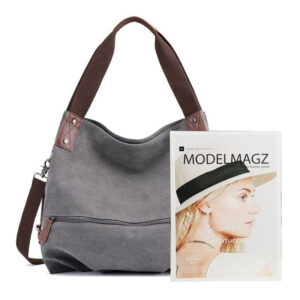 Sac Hobo Toile Canvas Multi Poches Modele Nora Dimensions