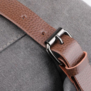 Sac Hobo Toile Canvas Multi Poches Modele Nora Finitions Metal