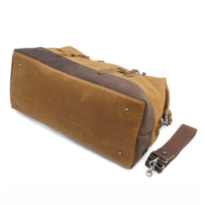 Sac Voyage Toile Paganel Marron Vue Dessous