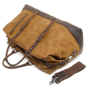 Sac Voyage Toile Paganel Marron Vue Laterale
