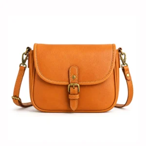 Petit Sac Bandouliere Vintage Cuir Vachette Charlotte Camel