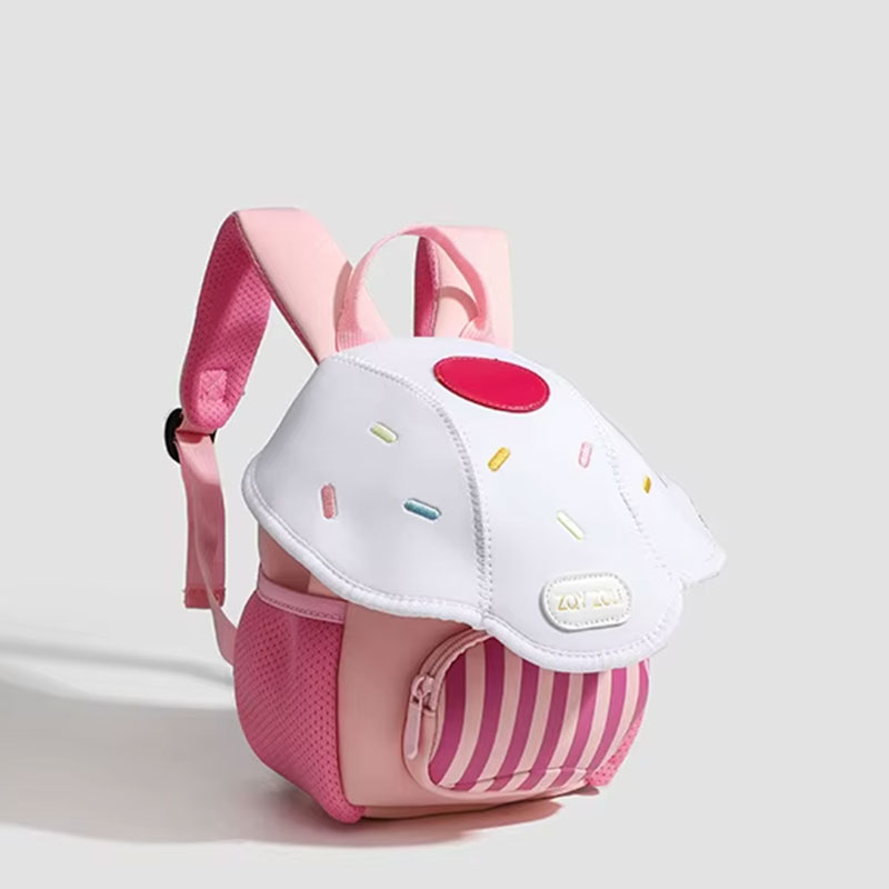 Sac A Dos Enfant Champignon Pilou Rose Vue Biais