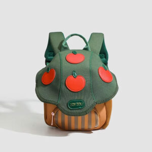 Sac A Dos Enfant Champignon Pilou Vert Vue Face