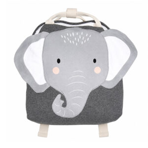 Sac A Dos Enfant Coton Sacha Elephant Gris
