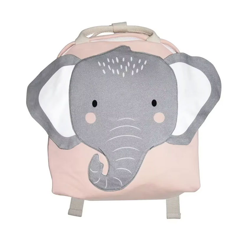 Sac A Dos Enfant Coton Sacha Elephant Rose