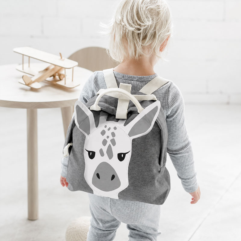 Sac A Dos Enfant Coton Sacha Unisexe Girafe
