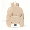 Sac A Dos Enfant Velours Rox Ours Beige Vue Face