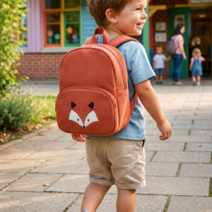 Sac A Dos Enfant Velours Rox Renard Orange Maternelle Grande Section
