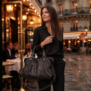 Sac Cours Effet Cuir Lave Rock Roxane Port Main