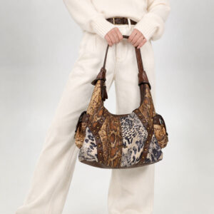 Sac Hobo Imprime Serpent Leopard Port Main