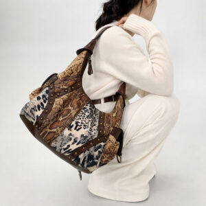 Sac Hobo Imprime Serpent Leopard Sac Cours Etudiante