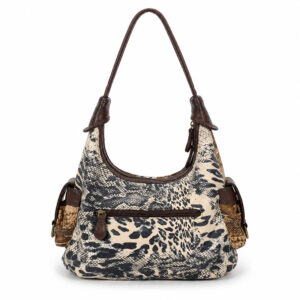 Sac Hobo Imprime Serpent Leopard Vue Arriere