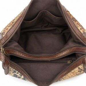 Sac Hobo Imprime Serpent Leopard Vue Interieure