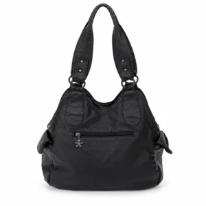 Sac Besace Cours Multi Poches Grunge Vue Arriere