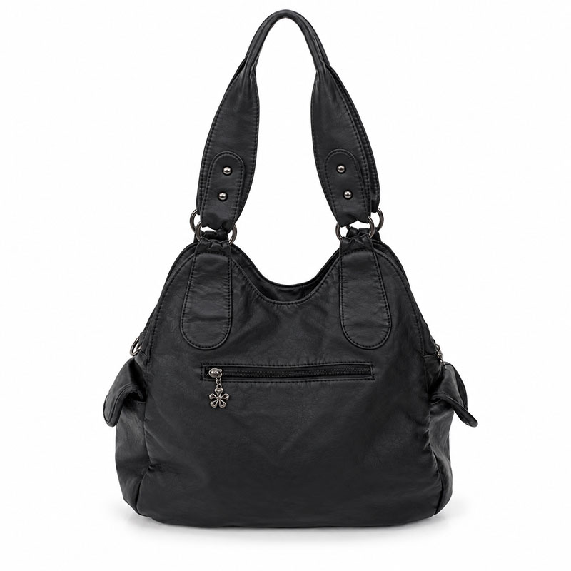 Sac Besace Cours Multi Poches Grunge Vue Arriere