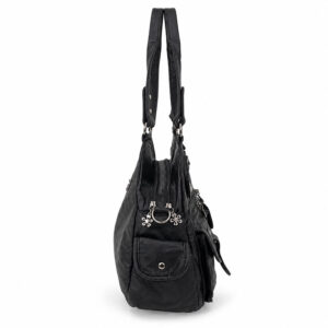 Sac Besace Cours Multi Poches Grunge Vue Laterale