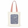 Tote Bag Motif Chat Fleuri Anses Rouges